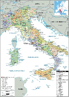 Italy Map (Political) - Worldometer