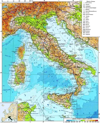 The Detailed Map of the Italy with Regions or States and Cities, Capital  Stock Vector - Illustration of border, contour: 105414970