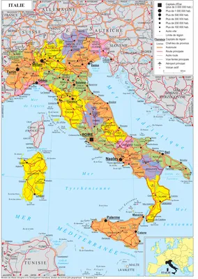Map of Gold isolated map of Italy ǀ Maps of all cities and countries for  your wall