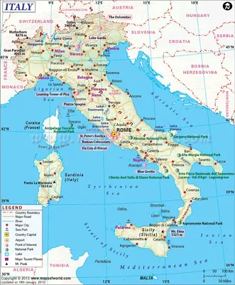 Geopolitical map of Italy, Italy maps | Worldmaps.info