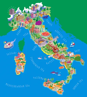 Map of Italy - Cities and Roads - GIS Geography