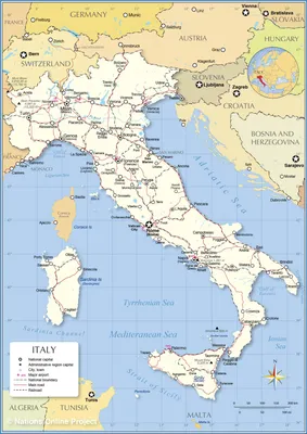 A stylized map of Italy with regional boundaries (this map was created... |  Download Scientific Diagram