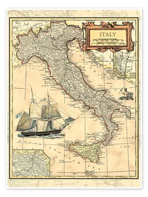 Libreria Geografica Map Italia fisica e politica