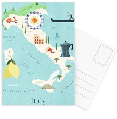 Italy Map print by Vision Studio | Posterlounge