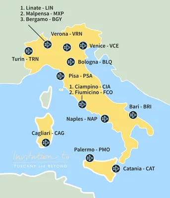 Italy Map of Vineyards Wine Regions