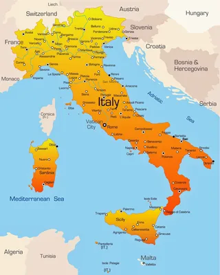 Map Of Italy Postcard Set | JUNIQE