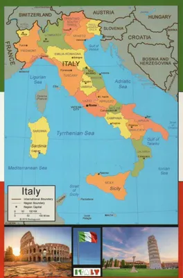 Big Italy Map - Physical map of Italy map, Italy Atlas