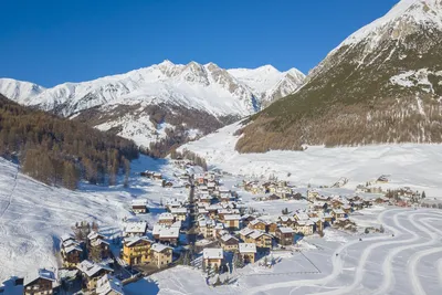 Livigno Village Landscape Italy Alps in Summer Stunning View from Above  Stock Photo - Image of destination, beautiful: 197303602