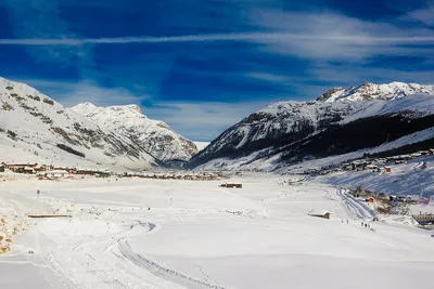 Lombardy Ski Village At Night, Winter Scenery, Livigno, Italy Stock Photo |  Adobe Stock