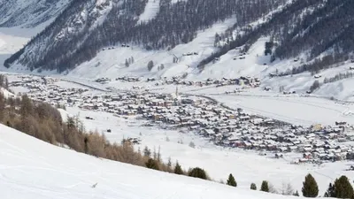 Livigno ski map, Italy, Europe