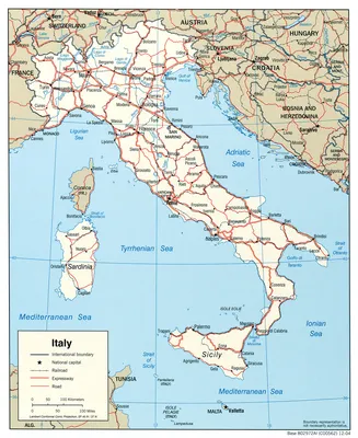 Карта железных дорог Италии / Travel.Ru / Страны / Италия / Карты