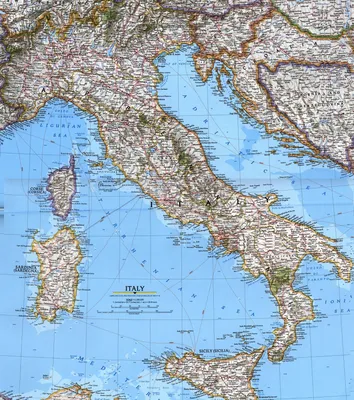 Карты Италии | Подробная карта Италии на русском языке | Туристическа карта  Италии | Карта автомобильных дорог Италии | Политическая, Административная,  Физическая карта Италии