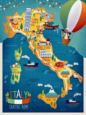 Италия Карта Регионы - Бесплатное изображение на Pixabay - Pixabay