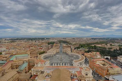 Фотография Рим Италия Городская площадь Vatican Сверху 1600x1200