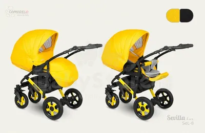 Коляска универсальная 2 в 1 Camarelo SEVILLA, реверсивный блок, надувные  колеса, люлька для новорожденных, прогулочный блок, аксессуары - купить с  доставкой по выгодным ценам в интернет-магазине OZON (285505907)