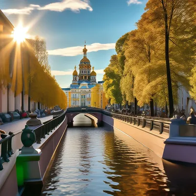 Картина Городской пейзаж \"Каналы Санкт-Петербурга\" 50x60 CV161228 купить в  Москве