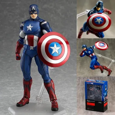 Marvel Anime Figure Captain America PVC Figma #226 Figurine Xmas Toys Dolls  Movie Juguetes Captain Brinquedos Model Collectible - AliExpress