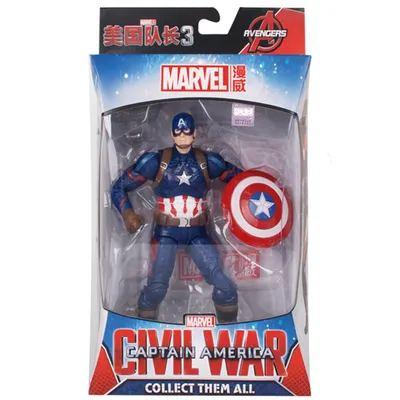 Подарочная коллекционная фигурка игрушка Капитан Америка Marvel 144394930  купить за 1 457 ₽ в интернет-магазине Wildberries
