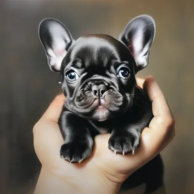 Французский Бульдог Маленький щенок …» — создано в Шедевруме