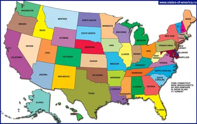 Карты США. Подробная карта США на русском. Карты Соединенных Штатов Америки  по штатам.