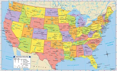 Северная Америка. Политическая карта - Части света - Каталог | Каталог  векторных карт