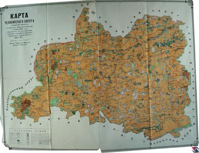 Карта Каслинского района. Подробная топографическая карта - Каслинский  район Челябинской области