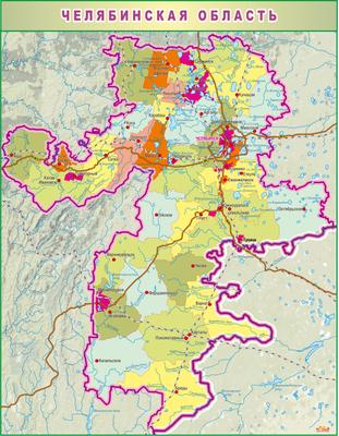Карта Челябинской области магнитный стенд арт. 2034 купить в Челябинске по  низкой цене с доставкой по России | Интернет-магазин «Раскрась детство»