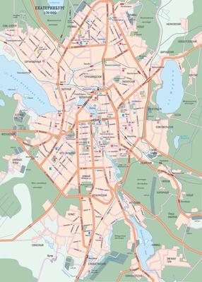 Карта Екатеринбурга фото