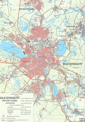 Карта Екатеринбурга — подробная карта отелей и туристических объектов  Екатеринбурга (Россия) на русском