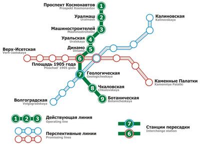 Карта достопримечательностей нецентрального Екатеринбурга