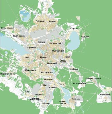 Екатеринбург - Города - Каталог | Каталог векторных карт