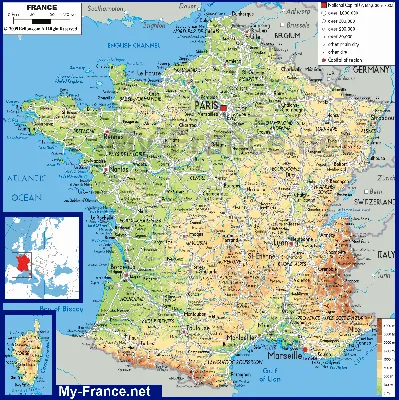 Карта Франции фото фотографии