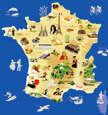 карта Франции иллюстрация вектора. иллюстрации насчитывающей франция -  11193134