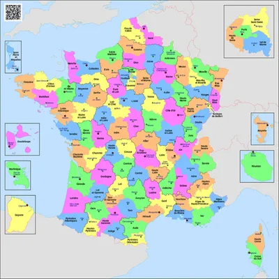 Франция туристическая карта - туристическая карта Франции  достопримечательности (Западная Европа - Европа)
