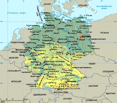 Карта Германии фото