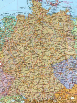 Политическая карта ФРГ на немецком | Карты Германии