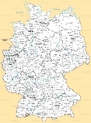 Карта Германии с городами и регионами. Подробная схема Германии на карте –  tripmydream