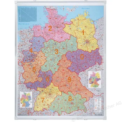 ᐉ Карта Германии на акриле с подсветкой между областями Bavaria 90х67 см