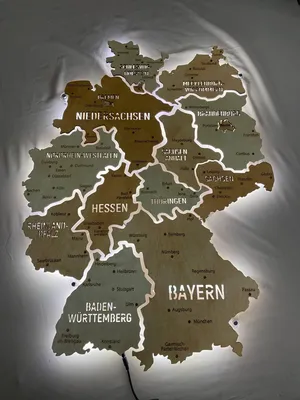 Карта Германии на стену. Купить в магазине карт