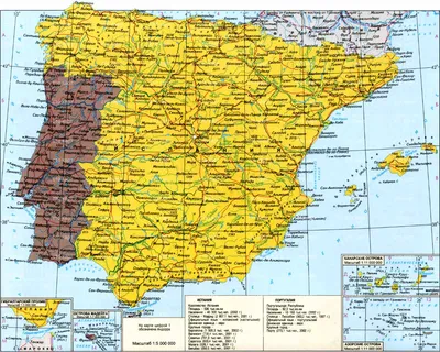 Карта курортов Испании на русском