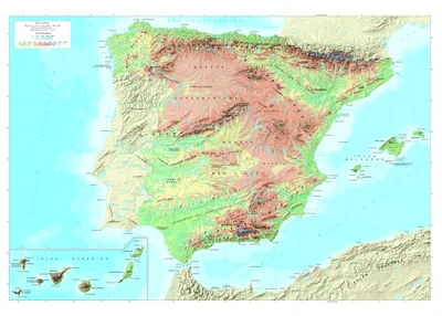 Цветная Векторная Карта Испании Векторная Карта Испании Изолирована Заднем  Плане Векторное изображение ©Dovla982 272010618