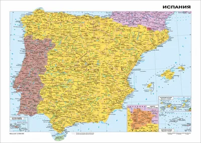 Карта Испании с городами на русском языке. Карта курортов Испании —  Туристер.Ру