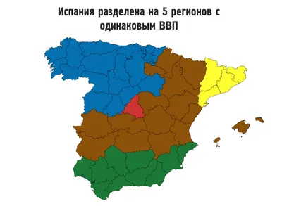 Административная карта Испании, Map of Spain. Библиотека карт