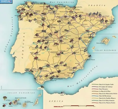 Испания 🇪🇸 Карта Испании