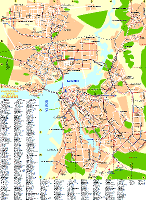 Карта Казани - Информационно-справочный Сайт Казани