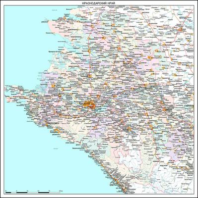Красноярский край. Физическая карта - Регионы - Каталог | Каталог векторных  карт