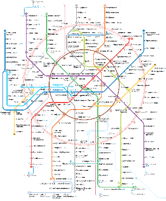 Актуальная карта, схема метро Москвы - All Russia