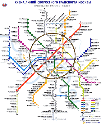 Схема линий Московского метро 4.0