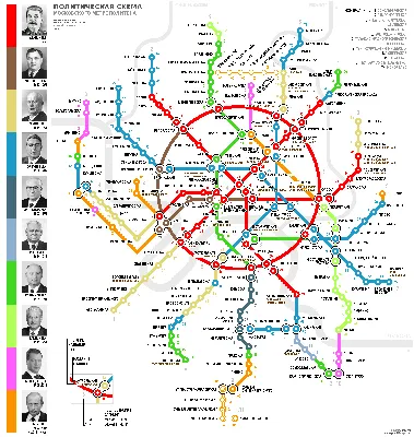 карты : Схема метро Москвы с обозначениями главных достопримечательностей,  Россия. | Россия | Туристический портал Svali.RU