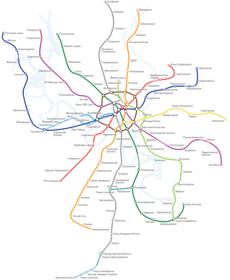 Схема метро Москвы 2024 на карте города - Схема станций на карте с  остановками